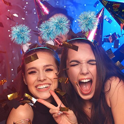 Cubaco Pom Pom عقال عيد ميلاد عقال عيد ميلاد للفتيات ، وعصابات رأس Pomni عيد ميلاد فتاة رئيس الكبرياء إكسسوارات الشعر الأرجواني للنساء الغريبة مناسبة للبالغين الملحقات حفلة in Kuwait