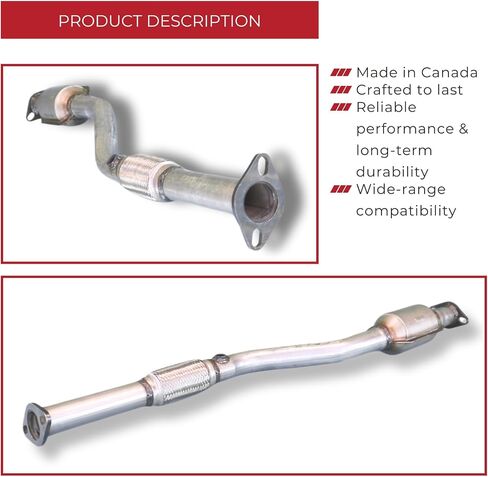 محول الحفاز مع الأنبوب الأمامي-متوافق مع 2001-2006 Hyundai Elantra & 2003-2006 Hyundai Tiburon 2.0L-محول تحفيزي مباشر مناسب-مصنوع في كندا in Saudi Arabia