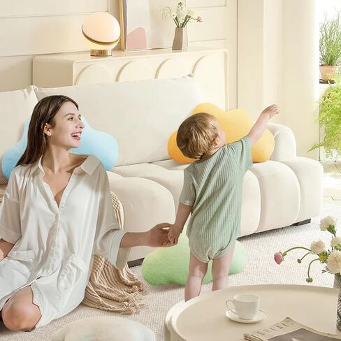 Cloud Shaped Throw Pillows Lovely Small Pillows Cute Aesthetic Soft Decorative Waist Rest Cushion in Saudi Arabia