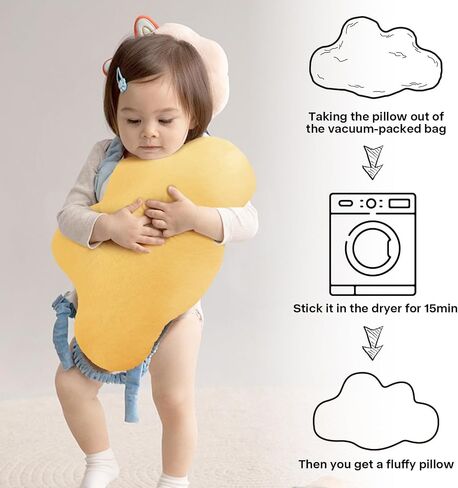 Cloud Shaped Throw Pillows Lovely Small Pillows Cute Aesthetic Soft Decorative Waist Rest Cushion in Saudi Arabia