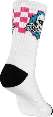 Powell Peralta Ripper Cotton Socks, Checker, Blue/Pink/White in Saudi Arabia