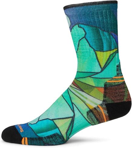 Smartwool Men's Hike Targeted Cushion Mirror Mountain Print Crew Socks in Saudi Arabia