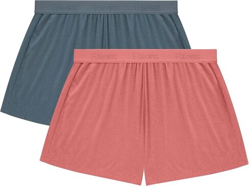 Hanes Women's Originals Sleep, 2-Pack, Comfywear Supersoft Lounge Shorts Pack, 3.25" in Saudi Arabia