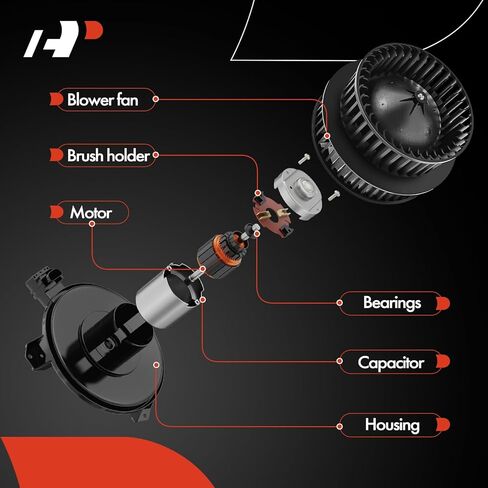 A-Premium HVAC Heater Blower Motor Assembly Compatible with Dodge, Mitsubishi & Ram Vehicles - Dakota 2005-2010, Raider 2006-2009, Dakota 2011 - Front Side, Replace# 2400-530279, 2400530279 in Saudi Arabia
