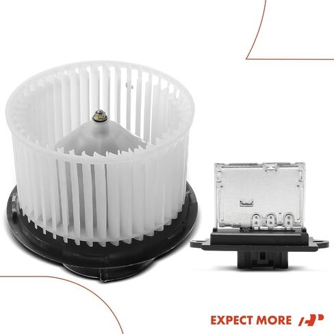 A-Premium HVAC Heater Blower Motor and Resistor Assembly Compatible with Nissan Vehicles - Versa 2007-2011 - Front,with Fan Cage, with Manual Temperature Control, Replace# 27150ED50A, 2-PC Set in Saudi Arabia