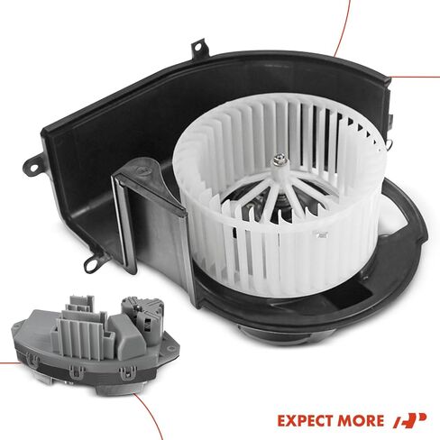 A-Premium HVAC Heater Blower Motor and Resistor Assembly Compatible with BMW Vehicles - X5 2014 2016-2017, X6 2015, Sport Utility - Front Side, Replace # 64119222072, 64119266185, 2-PC Set in Saudi Arabia