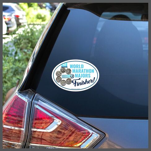 Brand World Majors Marathon 26.2 Finisher Removable Bumper Sticker Window Decal or Car Magnet (Decal) in Saudi Arabia