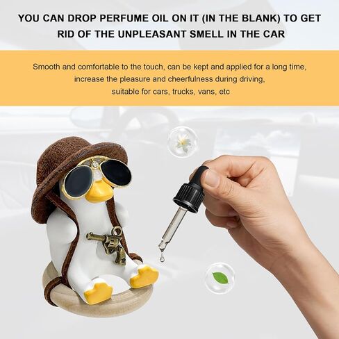 Cool Swinging Duck Car Hanging Ornament, Swing Duck Pendant Rearview Mirror Decoration, Cute Swinging Ducks Interior Mirror Hanging Accessories for Vehicle Home Office (Watermelon Duck) in Saudi Arabia