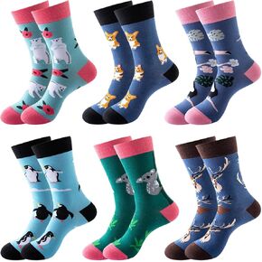 Drasex Men's Dress Dress Socks Novelty Fancy Fancy Fundy Pattern Cofted Cotton Casual Crazy Crew Socks in Kuwait