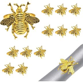 Napkin Rings Set of 24,Gold Leaf Napkin Rings Bulk for Party Decoration Dinning Table Everyday Family Gatherings - A Great Tabletop Decor(Gold) in Kuwait
