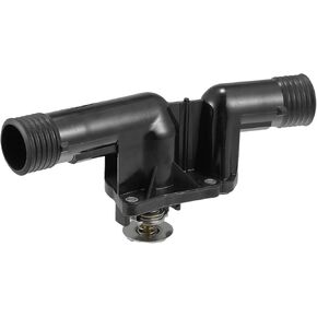 Motoforti Water Outlet Thermostat, Engine Coolant Thermostat Housing Assembly, for BMW 318i 1996-1999, Metal Plastic, No.11531743017, Black in Kuwait