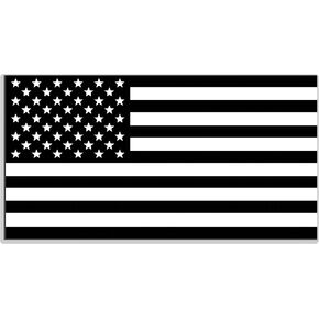 Black & White American American US Magnet - Magnetic Auto Car Truck Secal - سهل التثبيت والإزالة (4 "× 2") in Kuwait