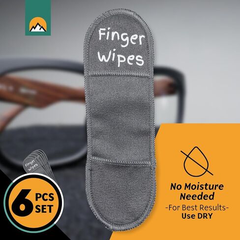 6pcs Microfiber Glasses Cleaning Cloth with Pockets for Fingers - Eyeglass Cleaning Cloth for Lenses, Screens & Cameras - Ideal Gifts for Men and Women (White) in Saudi Arabia