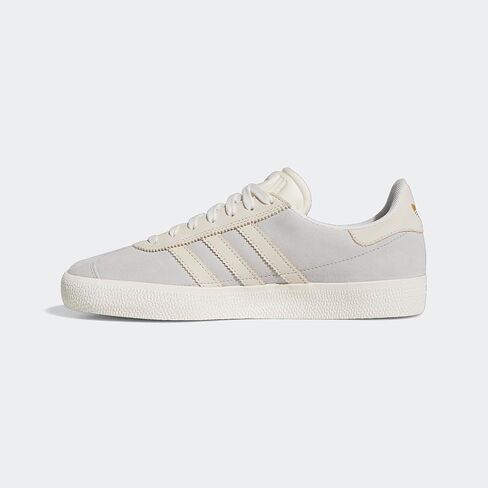 Adidas للجنسين غريتو/Cwhite/Goldmt Gazelle Adv Gray Twochalk White/Gold Met. 12 الولايات المتحدة in Kuwait