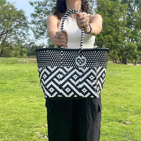 MARIA VICTORIA Handwoven Plastic Mexican Tote Bag X-Small For Women in Kuwait