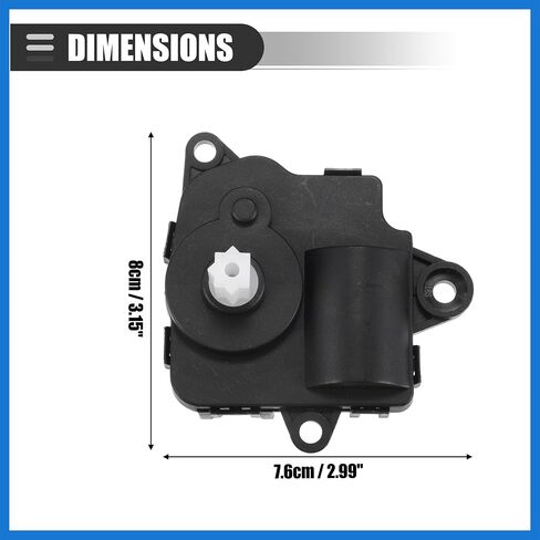 Car HVAC Heater Air Door Blend Actuator Replacement, for Chevrolet Equinox Sport Utility Main 2010-2013, Plastic Metal, No.25952814, Black Auto Accessories in Saudi Arabia
