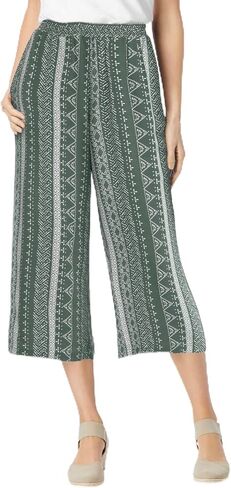 Woman Within Plus Size Pull-On Elastic-Waist Soft Capri in Saudi Arabia
