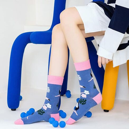 Drasex Men's Dress Dress Socks Novelty Fancy Fancy Fundy Pattern Cofted Cotton Casual Crazy Crew Socks in Kuwait
