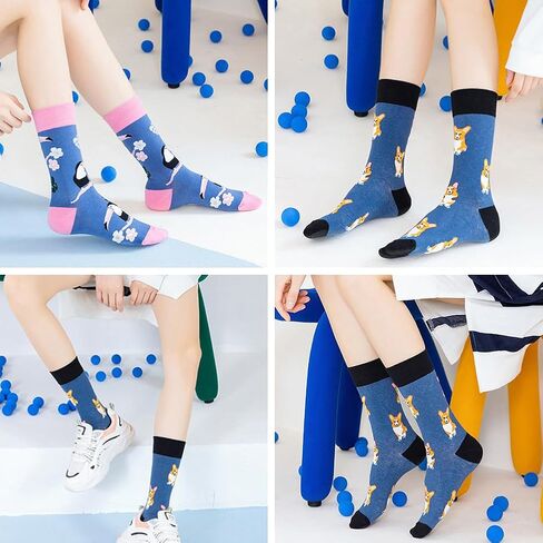 Drasex Men's Dress Dress Socks Novelty Fancy Fancy Fundy Pattern Cofted Cotton Casual Crazy Crew Socks in Kuwait
