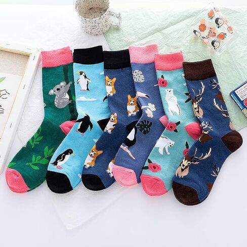 Drasex Men's Dress Dress Socks Novelty Fancy Fancy Fundy Pattern Cofted Cotton Casual Crazy Crew Socks in Kuwait