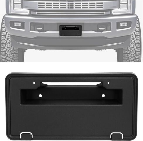 Front License Plate Bracket Holder Compatible with 2017-2019 Ford F250 F350 Super Duty Replacement for HC3Z-17A385-AA FO1068183 Bumper License Plate Tag Mounting Frames in Saudi Arabia