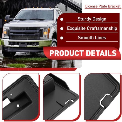 Front License Plate Bracket Holder Compatible with 2017-2019 Ford F250 F350 Super Duty Replacement for HC3Z-17A385-AA FO1068183 Bumper License Plate Tag Mounting Frames in Saudi Arabia