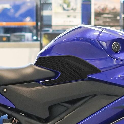 منصات حماية دبابات الدراجات النارية ، تصميم قرص العسل المضاد للانزلاق ، متوافق مع Yamaha YZF-R25 YZF-R3 (2019-2025) (أسود) in Kuwait