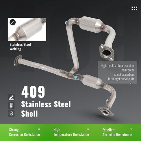 Left & Right Catalytic Converter Replacement Compatible with 2005-2007 Jeep Liberty 3.7L V6 Replacement for 52129439AE 52129439AB 409 Stainless Steel in Saudi Arabia