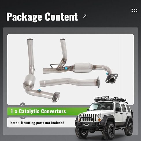 Left & Right Catalytic Converter Replacement Compatible with 2005-2007 Jeep Liberty 3.7L V6 Replacement for 52129439AE 52129439AB 409 Stainless Steel in Saudi Arabia