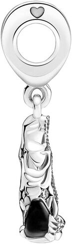 Aoomors Lucky Amulet Charm Sterling Silver Enamel Good Fortune Bead Gift for Women European Bracelet Necklace in Saudi Arabia