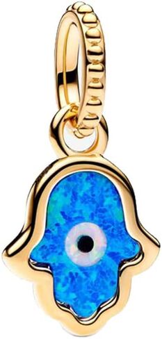 Aoomors Lucky Amulet Charm Sterlling Silver Monamel Goad Fortune Bead Gift for Women European Bracelet Necklace in Saudi Arabia