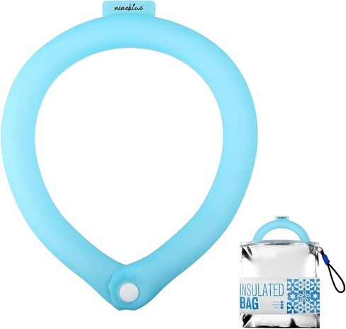Neck CoolingTube with Insulated Bag, Ice Neck Coolers Wearable Body Cooling Products for Outdoor Indoor, Cooler Wraps Anti-Slip with Buttons for Summer Hot Weather in Saudi Arabia