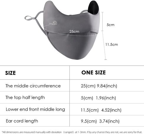 Men and Women UPF50+ Sun Protection Face Cover Cooling Breathable UV Mask with Nose Vent for Outdoor in Saudi Arabia