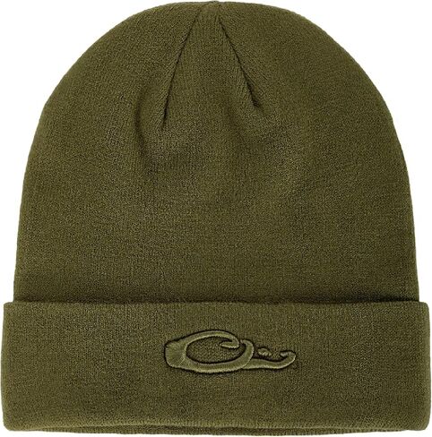 Drake Waterfowl LST Rib-Knit Stocking Cap - Acrylic Stretch Old-Style Roll-Up Edge Stocking Beanie Hat, One Size Fits Most in Saudi Arabia