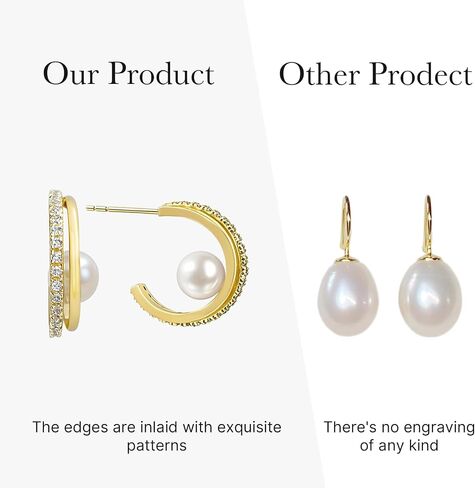 Freshwater Baroque Pearl 14K Gold Earrings for Women,Temperament Elegant Gold Hypoallergenic Dangle Earrings for Women,Used to Wedding, Celebrations, Festivals in Saudi Arabia