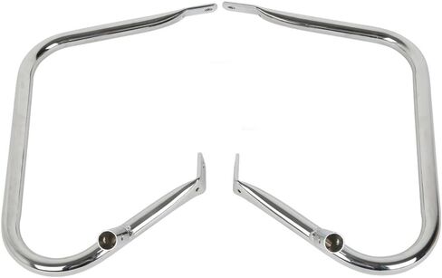 XMT-MOTO Hard Saddlebag Guard Bracket Fit for Harley Touring Electra Glide Road Glide Road King Street Glide 1997-2013,Chrome in Saudi Arabia