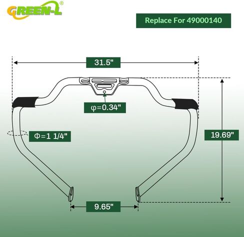 Green-L Mustache Highway Crash Bar Fit for Harley Softail 2018-2025 Fat Street Bob Low Rider Slim 1 1/4" Matte Black Engine Guard Protector in Saudi Arabia