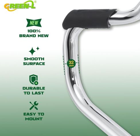 Green-L Mustache Highway Crash Bar Fit for Harley Softail 2018-2025 Fat Street Bob Low Rider Slim 1 1/4" Matte Black Engine Guard Protector in Saudi Arabia