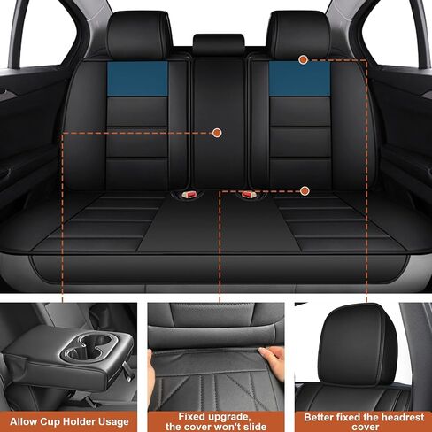 أغطية مقعد مخصصة متوافقة مع Nissan Kicks 2018-2025 ، واقي وسادة المقعد الخلفي للجلد من PU Leath in Kuwait