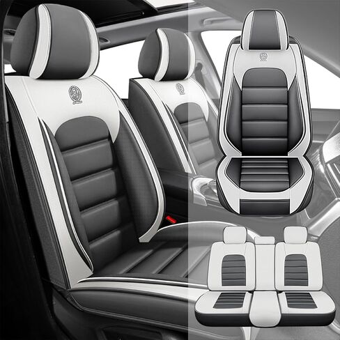 for Hyundai Palisade 2020-2024 2025 Seat Covers,Car Seat Cover Protector,Waterproof Front & Rear Car Seat Covers(Standard-Gray&White) in Saudi Arabia