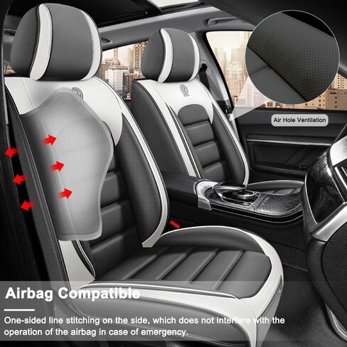 for Hyundai Palisade 2020-2024 2025 Seat Covers,Car Seat Cover Protector,Waterproof Front & Rear Car Seat Covers(Standard-Gray&White) in Saudi Arabia