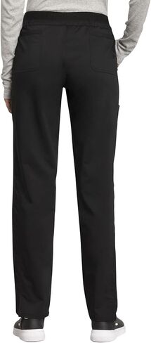 Cherokee Women's Scrub Set Mock Wrap Top with Princess Seams WW610 Mid Rise Tapered Leg Elastic Waist Drawstring Pant WW105 in Saudi Arabia