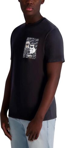 KARL LAGERFELD Men's Short Sleeve Crewneck Choupette Karl Graphic T-Shirt in Saudi Arabia