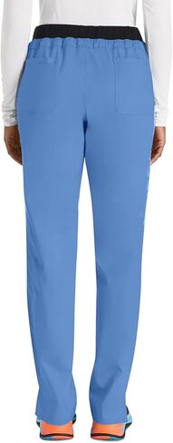 Cherokee Women's Scrub Set Mock Wrap Top with Princess Seams WW610 Mid Rise Tapered Leg Elastic Waist Drawstring Pant WW105 in Saudi Arabia