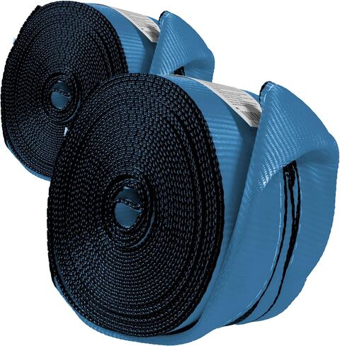 أشرطة Winch 4 "× 30" × 30 بوصة مع حلقات مخيطات ملتوية (حزمة 2) ، و 5400 رطل حمولة العمل ، وربط المسطح الثقيل ، والأشرطة الخضراء 4 بوصة للمقطورات المسطحة والشاحنات in Kuwait