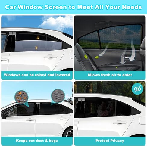 XCBYT Car Window Shades for 2019-2024 Outback - 4 PCS Side Window Sun Shades for Baby, Privacy Car Window Covers with Breathable Mesh - UV Protection, Heat Insulation for Camping Napping Breastfeeding in Kuwait