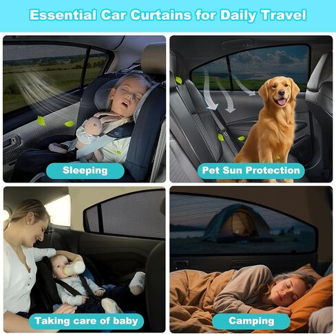 XCBYT Car Window Shades for 2019-2024 Outback - 4 PCS Side Window Sun Shades for Baby, Privacy Car Window Covers with Breathable Mesh - UV Protection, Heat Insulation for Camping Napping Breastfeeding in Kuwait