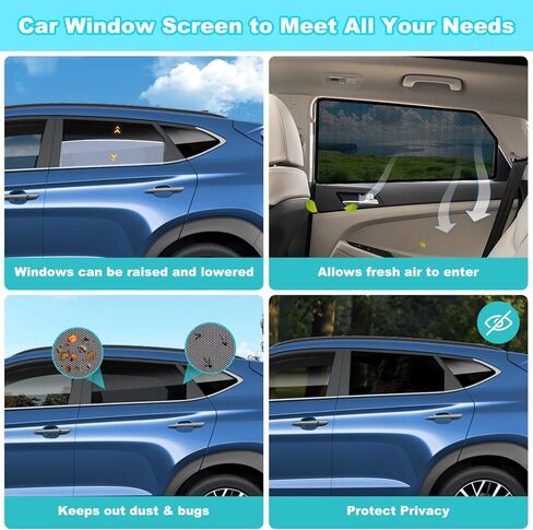 XCBYT Car Window Shades for 2019-2024 Outback - 4 PCS Side Window Sun Shades for Baby, Privacy Car Window Covers with Breathable Mesh - UV Protection, Heat Insulation for Camping Napping Breastfeeding in Kuwait
