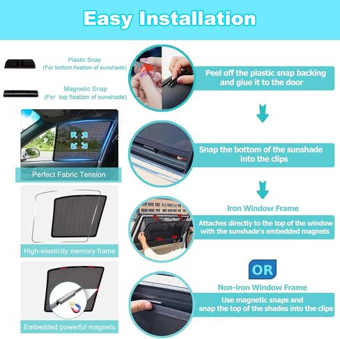 XCBYT Car Window Shades for 2019-2024 Outback - 4 PCS Side Window Sun Shades for Baby, Privacy Car Window Covers with Breathable Mesh - UV Protection, Heat Insulation for Camping Napping Breastfeeding in Kuwait