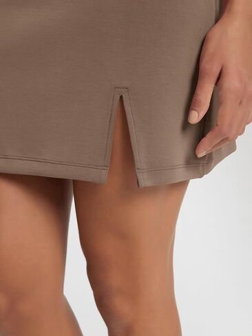 ODODOS Modal Soft Mini Skirt for Women, Side Slit High Waist A-Line Casual Daily Skirts in Saudi Arabia